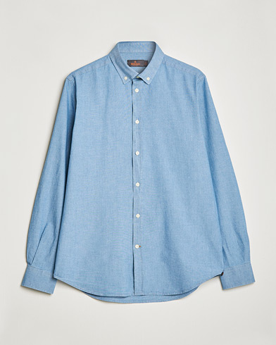 Herre | Skjortejakke | Morris | John Chambray Button Down Shirt Light Blue