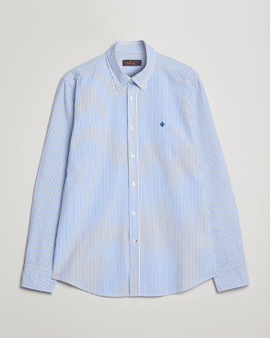 Herre | Casual | Morris | Seersucker Button Down Shirt Light Blue/White