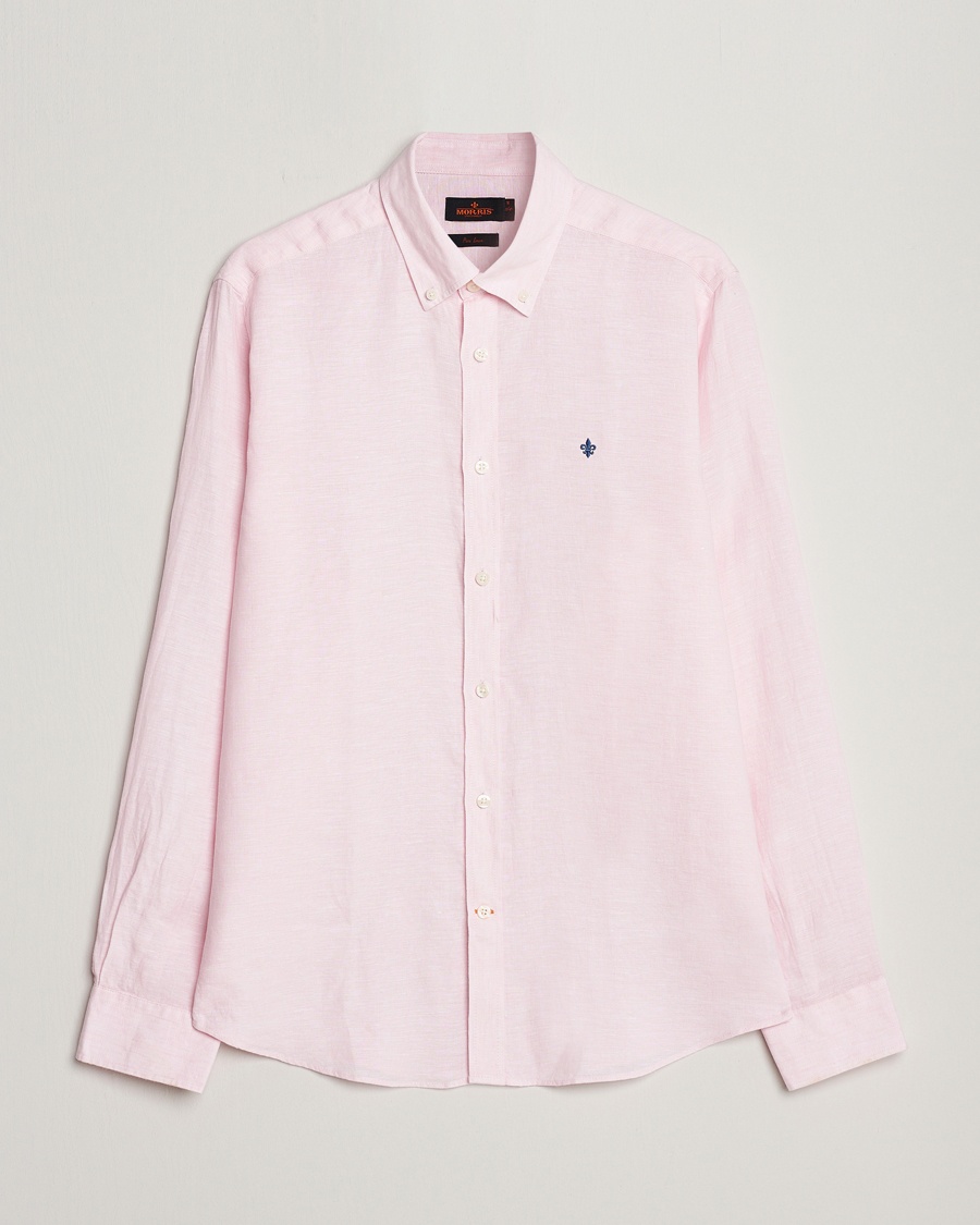 Herre | Linskjorter | Morris | Douglas Linen Button Down Shirt Pink