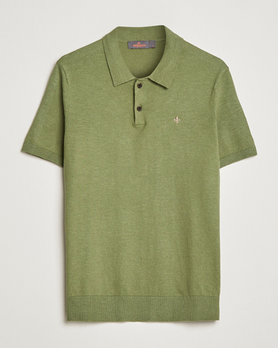 Herre |  | Morris | Harold Cotton/Linen Summer Polo Sage Green