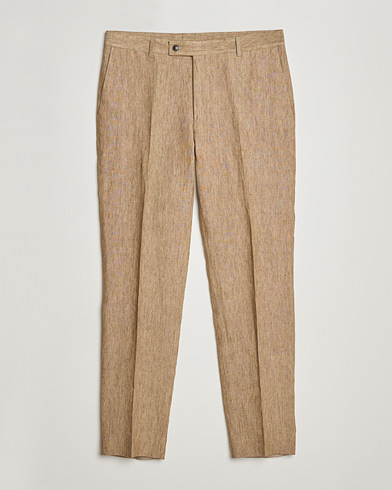 Herre | Linbukser | Morris | Bobby Linen Suit Trousers Khaki