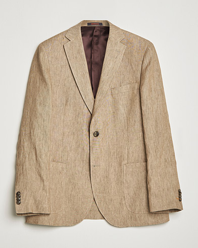 Herre | Linblazer | Morris | Archie Linen Suit Blazer Khaki