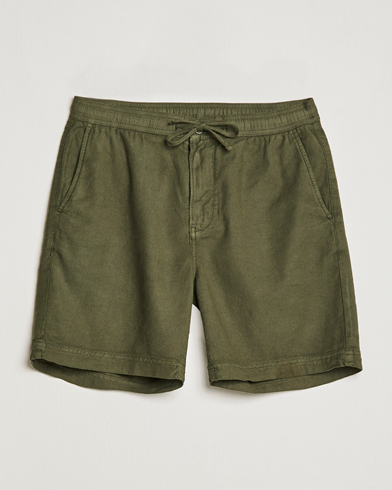 Herre | Linshorts | Morris | Fenix Linen Drawstring Shorts Olive
