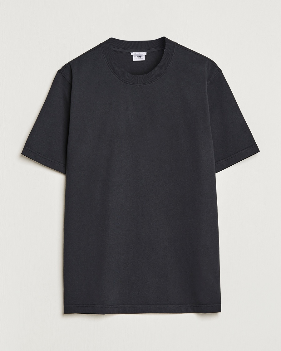 Herre | Klær | NN07 | Adam Pima Crew Neck T-Shirt Black