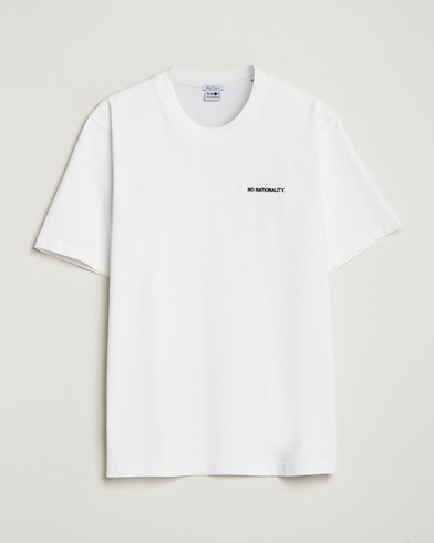 Herre | Hvite t-shirts | NN07 | Adam Logo Crew Neck T-Shirt White