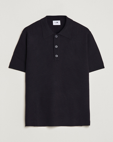 Herre |  | NN07 | Harald Knitted Polo Navy Blue