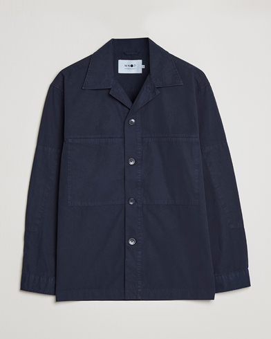 Herre | Skjortejakke | NN07 | Andre Patch Pocket Overshirt Navy Blue