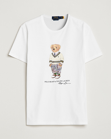 Herre | Kortermede t-shirts | Polo Ralph Lauren | Printed Heritage Bear Crew Neck T-Shirt White