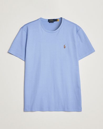 Herre |  | Polo Ralph Lauren | Luxury Pima Cotton Crew Neck T-Shirt Lafayette Blue
