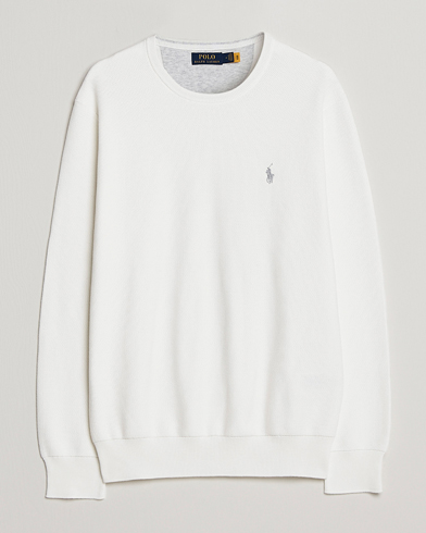 Herre | Strikkede gensere | Polo Ralph Lauren | Textured Crew Neck Sweater Deckwash White