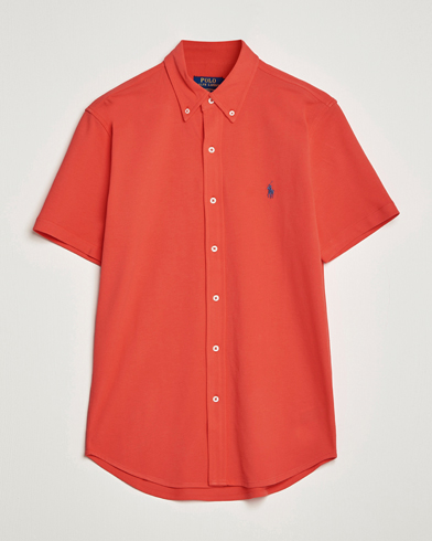 Herre | Skjorter | Polo Ralph Lauren | Featherweight Mesh Short Sleeve Shirt Red Reef
