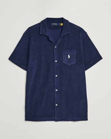 Herre | Kortermede skjorter | Polo Ralph Lauren | Cotton Terry Short Sleeve Shirt Newport Navy
