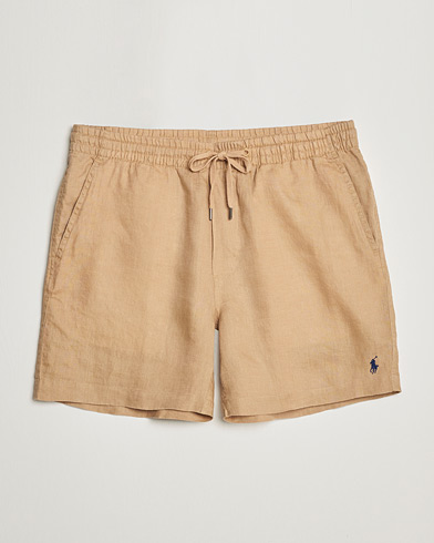 Herre |  | Polo Ralph Lauren | Prepster Linen Drawstring Shorts Vintage Khaki