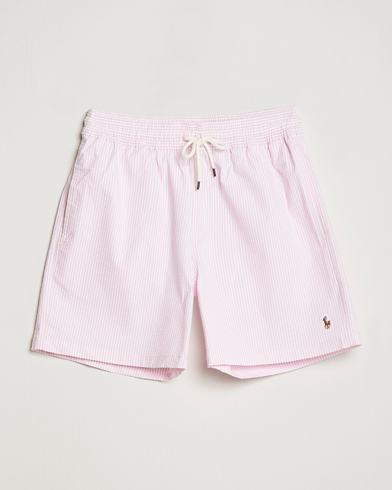 Herre | Badeshorts | Polo Ralph Lauren | Recyceled Traveler Boxer Seersucker Swimshorts Pink/White
