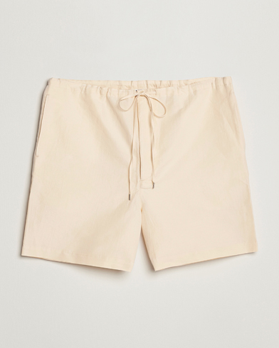Herre | Japanese Department | Auralee | Finx Linen Easy Shorts Ecru