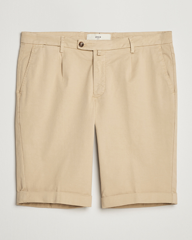 Herre | Shorts | Briglia 1949 | Pleated Cotton Shorts Beige