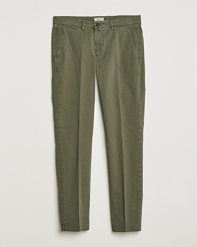 Herre | Chinos | Briglia 1949 | Tapered Fit Cotton Twill Stretch Chinos Olive
