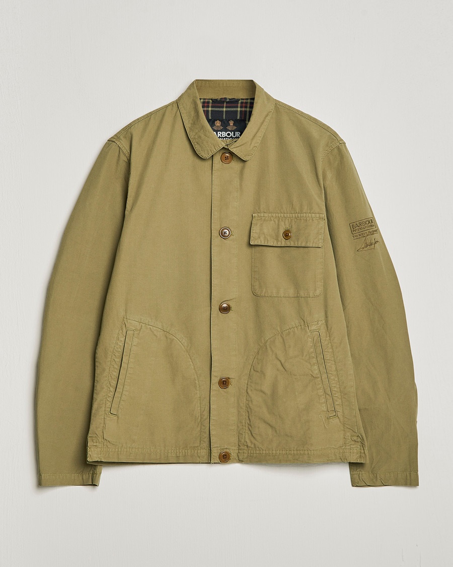 Herre | Barbour | Barbour International | Steve McQueen Terrance Shirt Jacket Olive