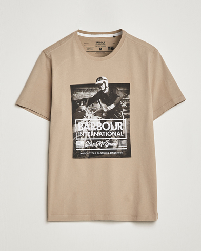 Herre | Barbour International | Barbour International | Morris Steve McQueen Crew Neck T-Shirt Khaki