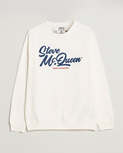 Herre | Sweatshirts | Barbour International | Holtz Steve McQueen Crew Neck Sweatshirt White