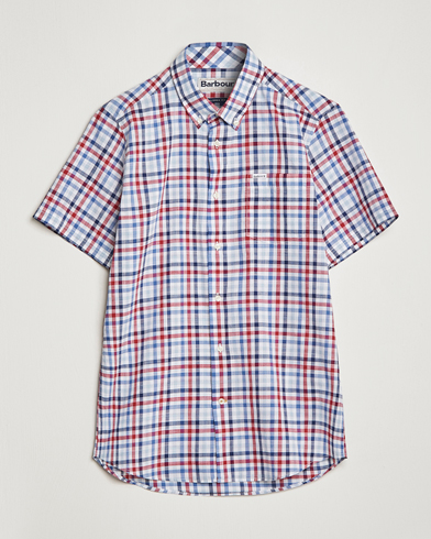 Herre |  | Barbour Lifestyle | Tailored Fit Kinson Short Sleeve Checked Shirt Red