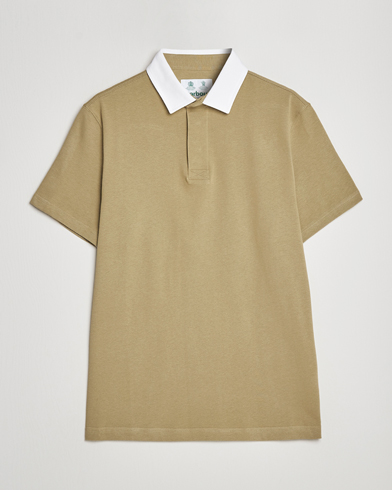 Herre | Barbour | Barbour White Label | Wilson Short Sleeve Cotton Polo Bleached Olive