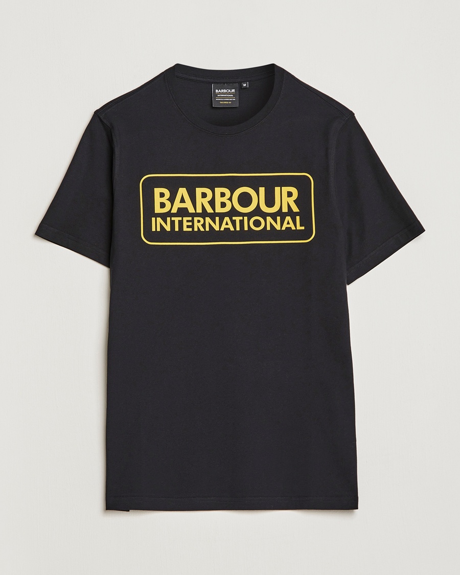 Herre | | Barbour International | Large Logo Crew Neck Tee Black