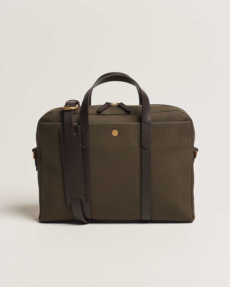 Mismo M/S Aspire Briefcase Army/Dark Brown – Grønn