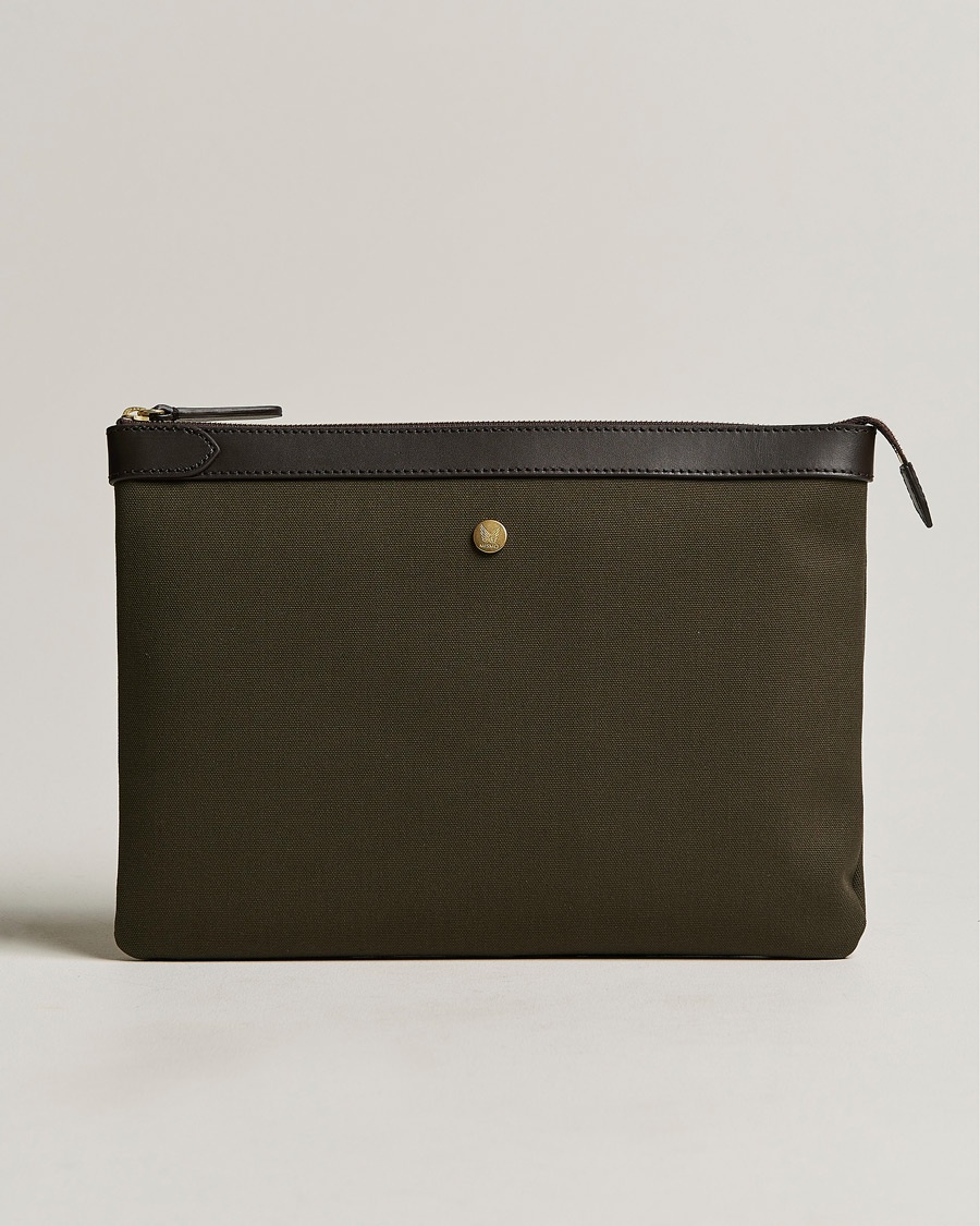 Herre | | Mismo | M/S Nylon Pouch Large Army/Dark Brown