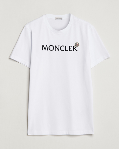 Herre | T-Shirts | Moncler | Lettering T-Shirt White