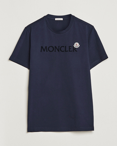 Herre | Luxury Brands | Moncler | Lettering T-Shirt Navy