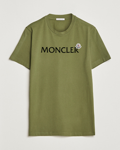Herre | T-Shirts | Moncler | Lettering T-Shirt Military Green