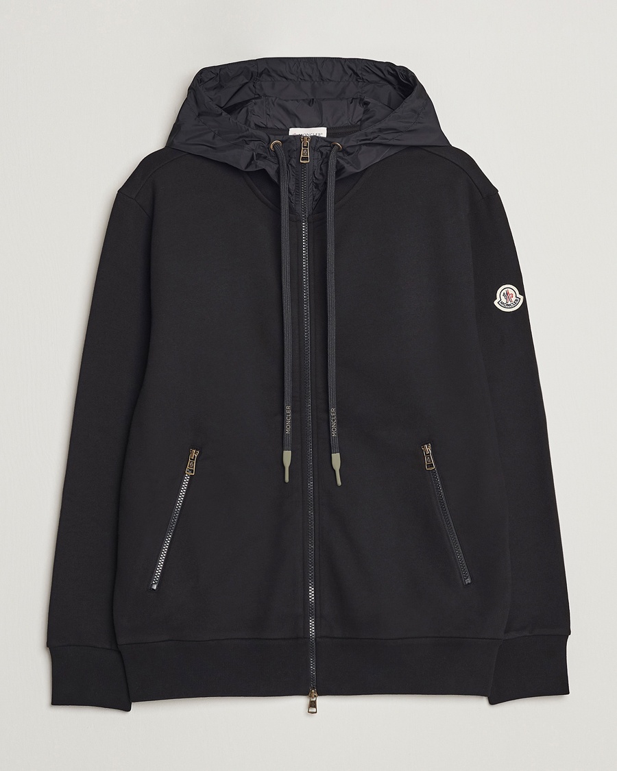 Herre | Moncler | Moncler | Hooded Zip Cardigan Black