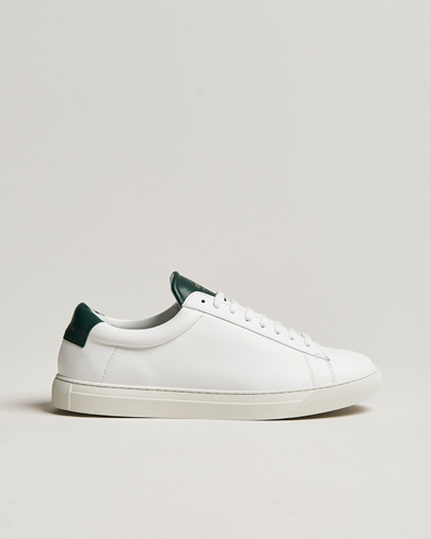 Herre |  | Zespà | ZSP4 Nappa Leather Sneakers White/Dark Green