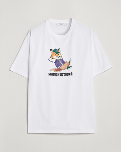 Herre | Kortermede t-shirts | Maison Kitsuné | Dressed Fox Print Tee White