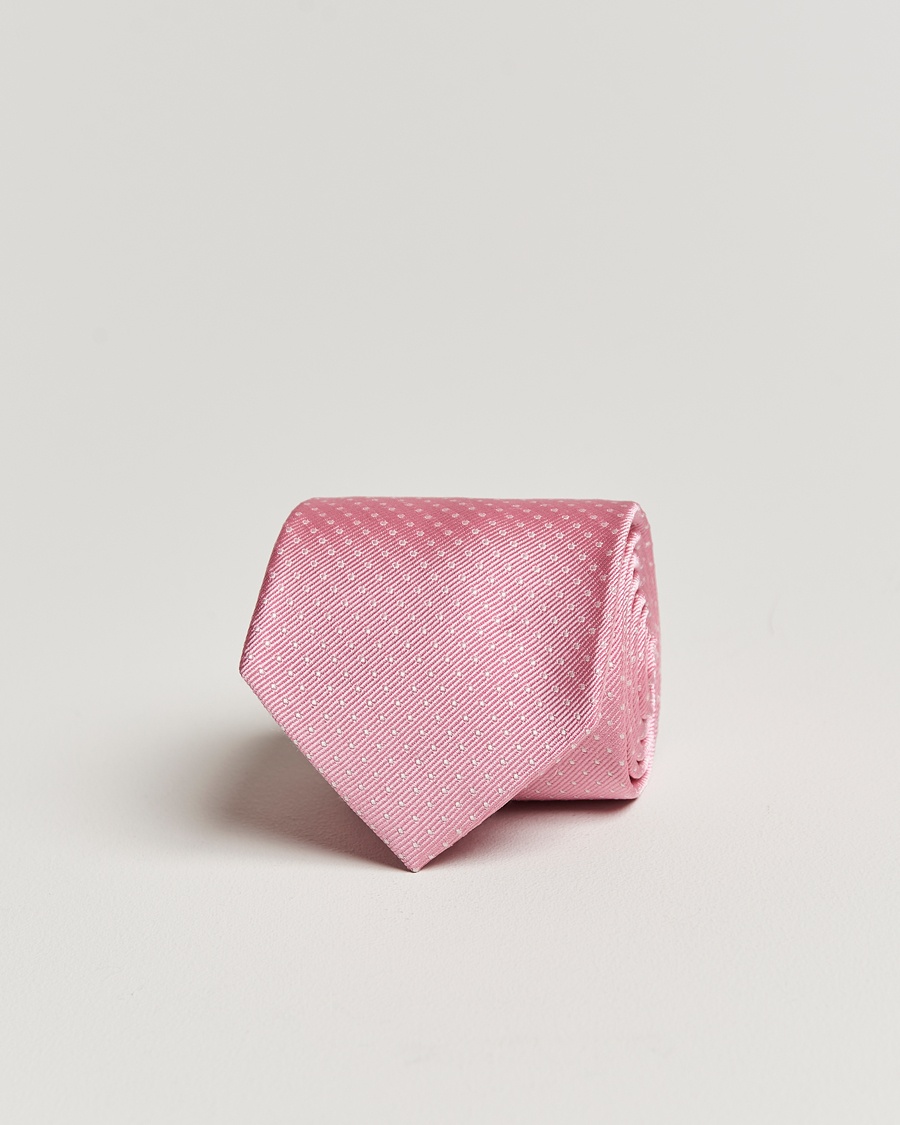 Herre | | Amanda Christensen | Micro Dot Classic Tie 8 cm Pink/White