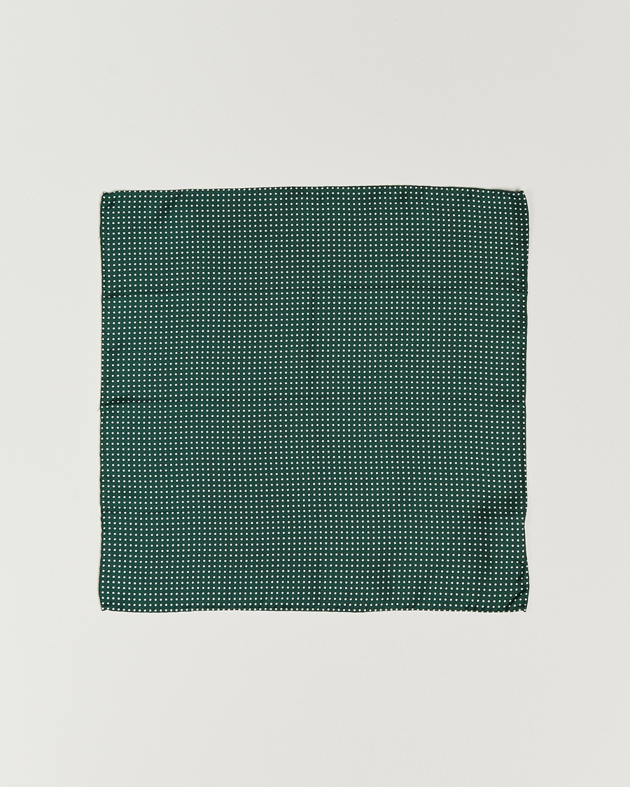 Herre | Assesoarer | Amanda Christensen | Handkerchief Dot Silk Bottle Green