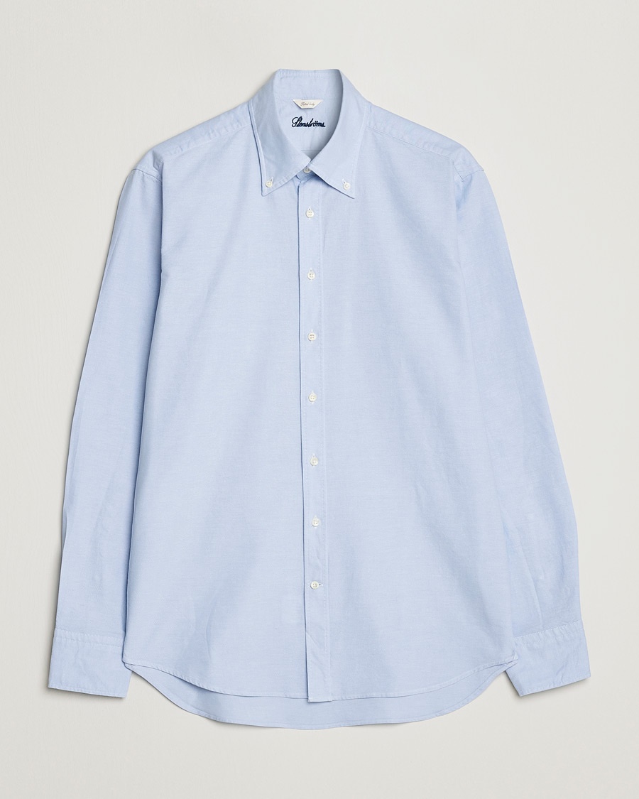 Herre | Personal Classics | Stenströms | Fitted Body Oxford Shirt Light Blue