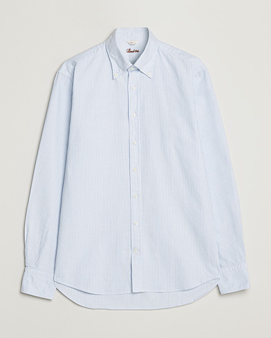 Herre | Business & Beyond | Stenströms | Fitted Body Oxford Shirt Blue/White