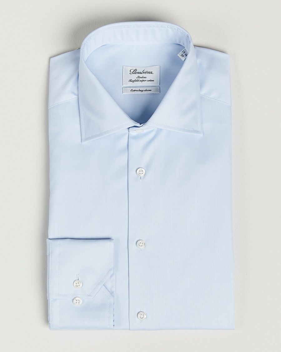 Herre | | Stenströms | Slimline X-Long Sleeve Shirt Light Blue
