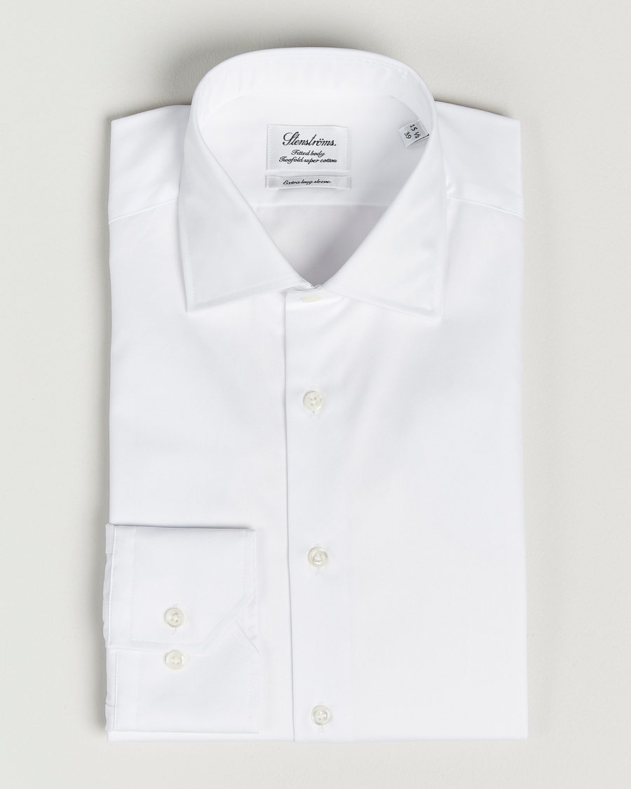 Herre | | Stenströms | Fitted Body X-Long Sleeve Shirt White
