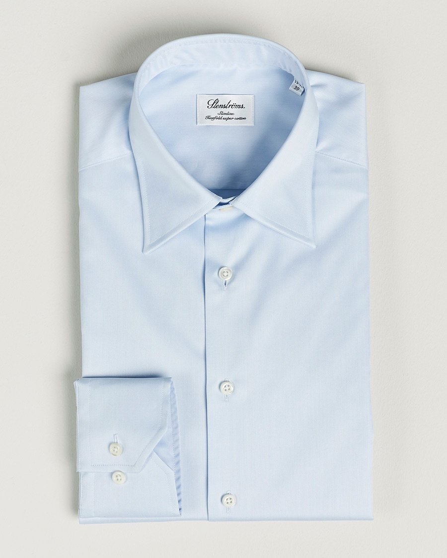 Herre | | Stenströms | Slimline Kent Collar Shirt Light Blue