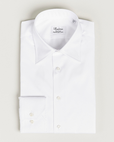 Herre | Mørk dress | Stenströms | Fitted Body Kent Collar Shirt White