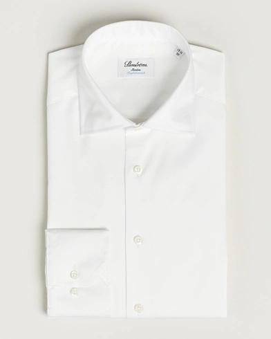 Herre | Skjorter | Stenströms | Fitted Body Twofold Stretch Shirt White