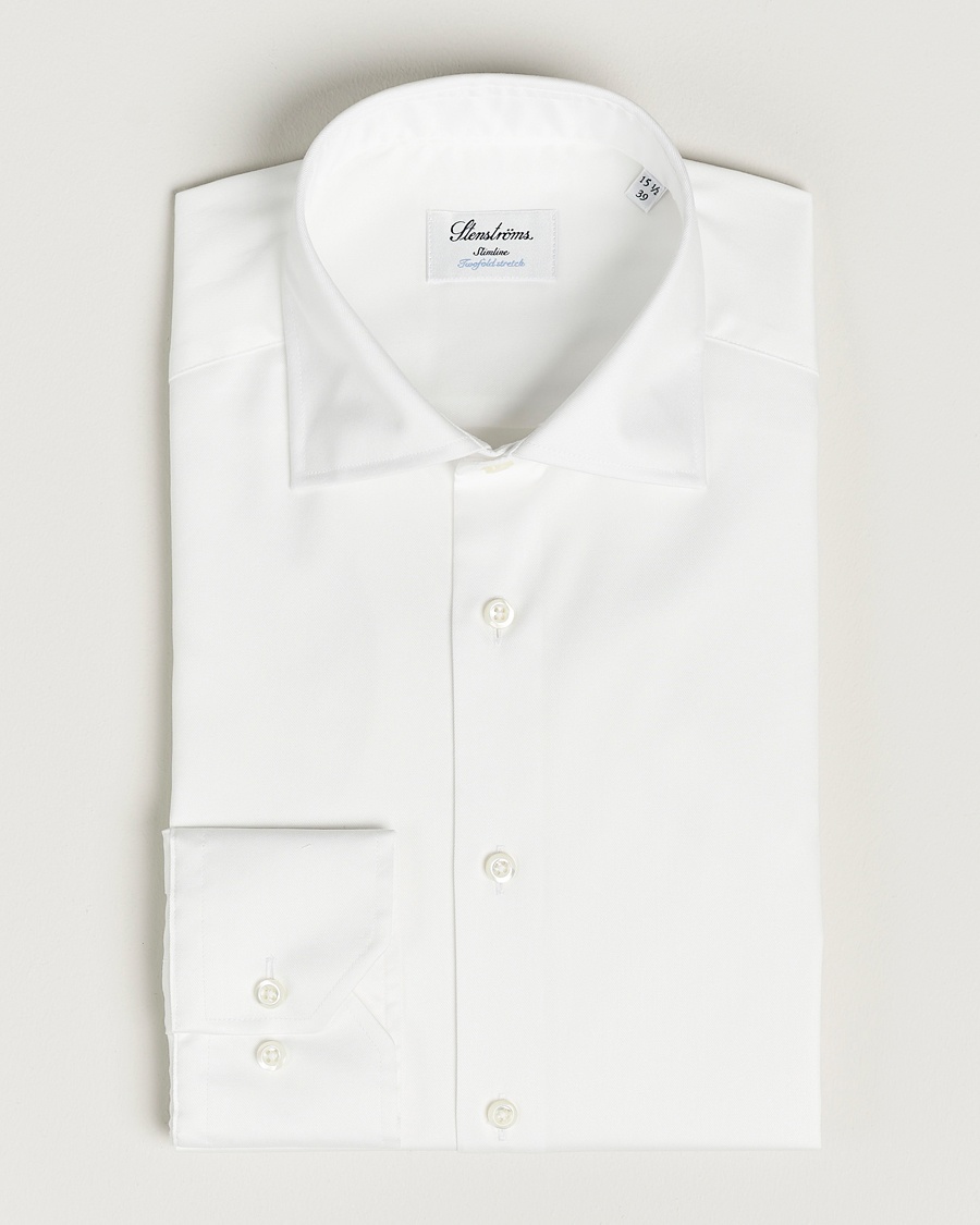  Fitted Body Twofold Stretch Shirt White