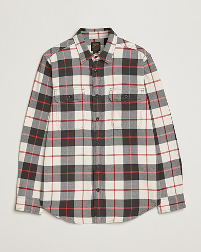 Herre |  | Filson | Vintage Flannel Work Shirt Natural/Charcoal