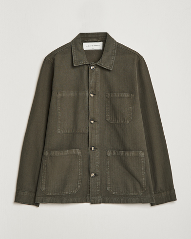 Herre | An overshirt occasion | A Day's March | Original Herringbone Overshirt Regular Fit Olive