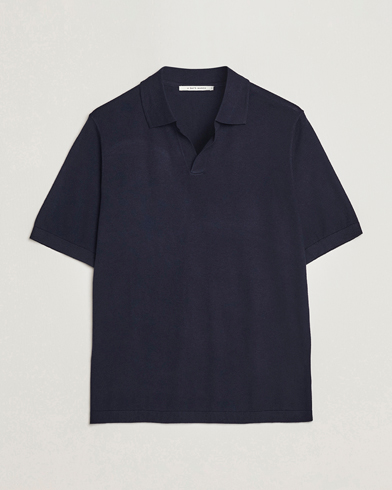 Herre |  | A Day's March | Ebro Open Collar Cotton/Wool Navy