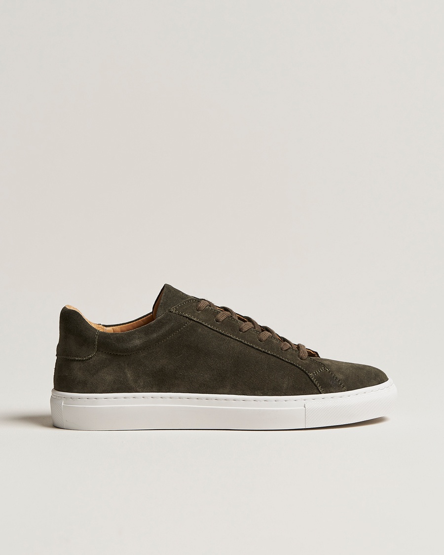 Herre | | A Day's March | Marching Suede Sneaker Dark Olive