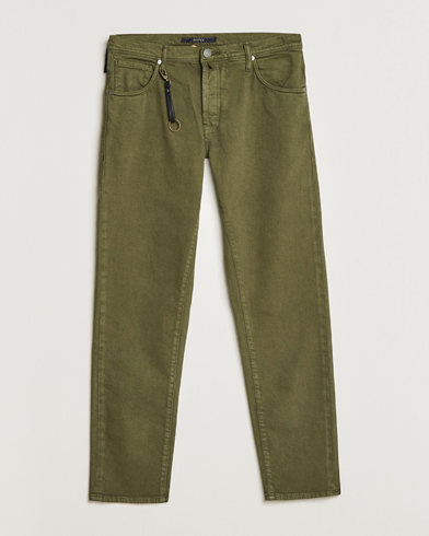 Herre | 5-lommersbukser | Incotex | Cotton Stretch 5-Pocket Pants Military Green